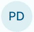 A light blue circular icon featuring the dark blue capital letters PD in the center.